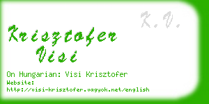 krisztofer visi business card